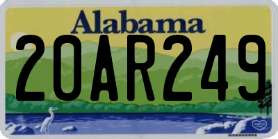 AL license plate 20AR249