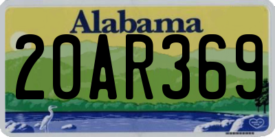 AL license plate 20AR369