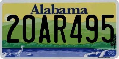 AL license plate 20AR495