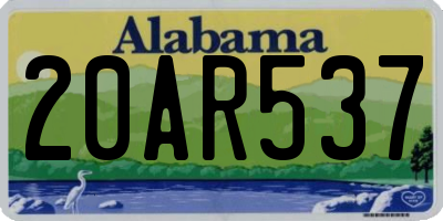 AL license plate 20AR537