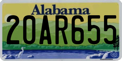 AL license plate 20AR655
