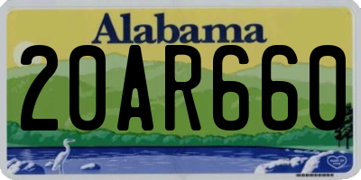 AL license plate 20AR660