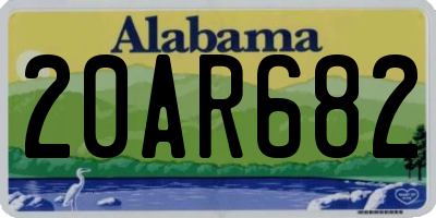 AL license plate 20AR682