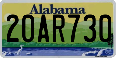 AL license plate 20AR730