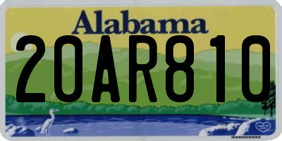 AL license plate 20AR810
