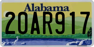 AL license plate 20AR917