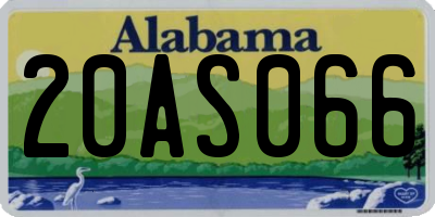 AL license plate 20AS066