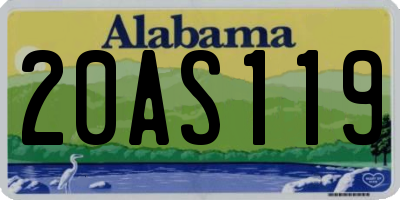 AL license plate 20AS119