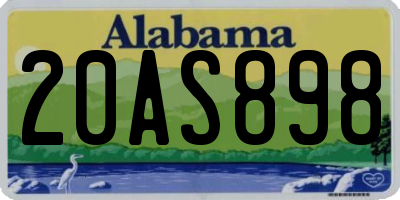 AL license plate 20AS898