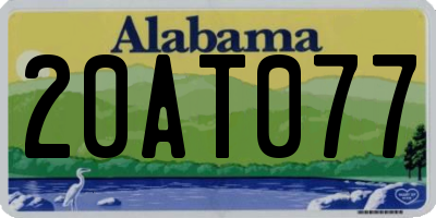 AL license plate 20AT077