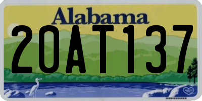 AL license plate 20AT137