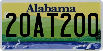 AL license plate 20AT200