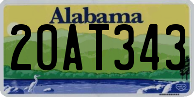 AL license plate 20AT343