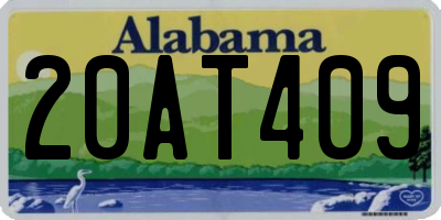 AL license plate 20AT409