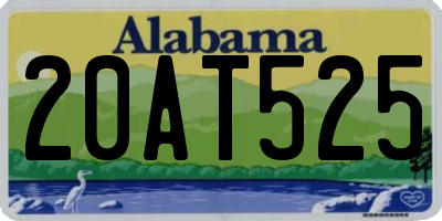 AL license plate 20AT525
