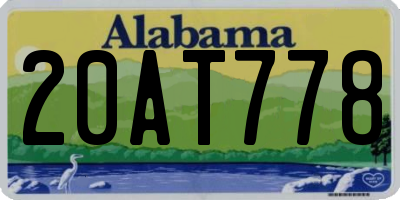 AL license plate 20AT778