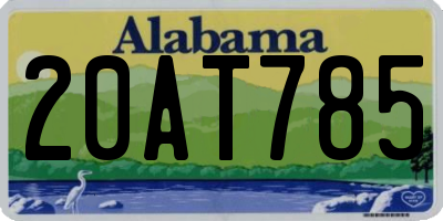 AL license plate 20AT785