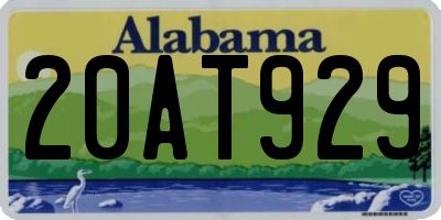 AL license plate 20AT929