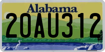AL license plate 20AU312