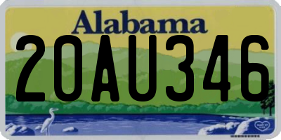 AL license plate 20AU346
