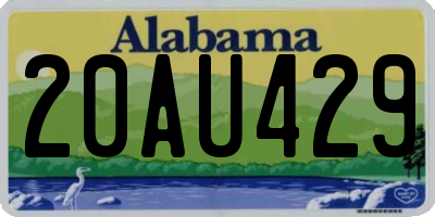 AL license plate 20AU429