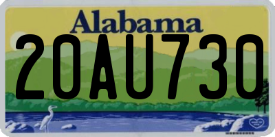 AL license plate 20AU730