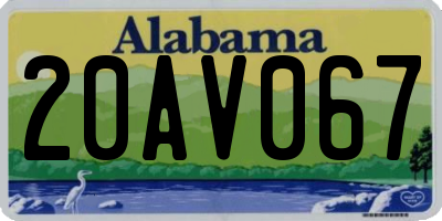 AL license plate 20AV067