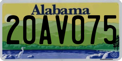 AL license plate 20AV075