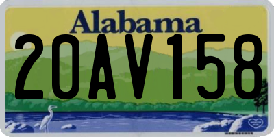AL license plate 20AV158