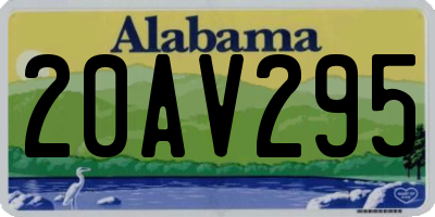 AL license plate 20AV295