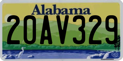 AL license plate 20AV329