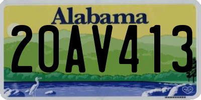 AL license plate 20AV413