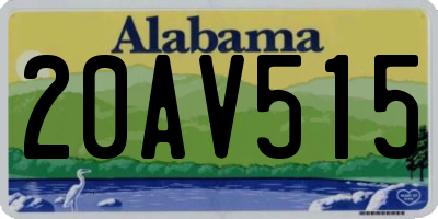 AL license plate 20AV515