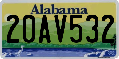 AL license plate 20AV532