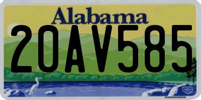AL license plate 20AV585