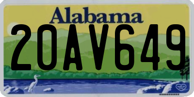 AL license plate 20AV649