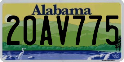 AL license plate 20AV775