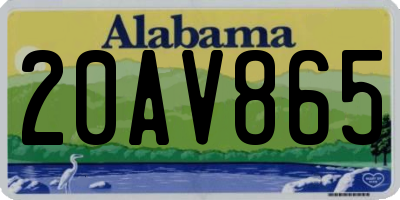 AL license plate 20AV865