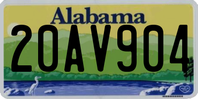 AL license plate 20AV904