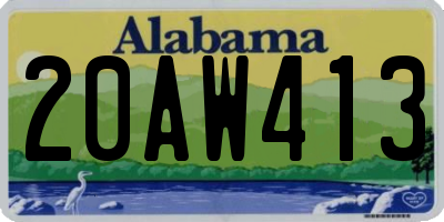 AL license plate 20AW413