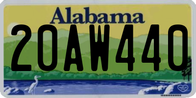 AL license plate 20AW440
