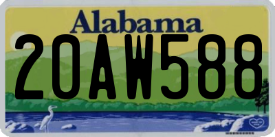 AL license plate 20AW588