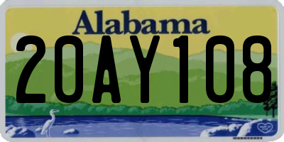 AL license plate 20AY108