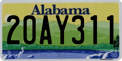 AL license plate 20AY311