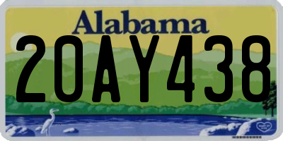 AL license plate 20AY438