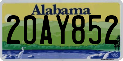 AL license plate 20AY852