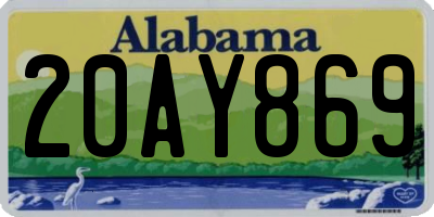 AL license plate 20AY869
