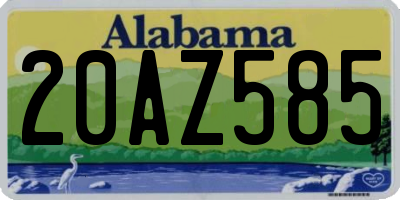 AL license plate 20AZ585