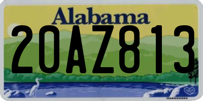 AL license plate 20AZ813