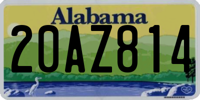 AL license plate 20AZ814